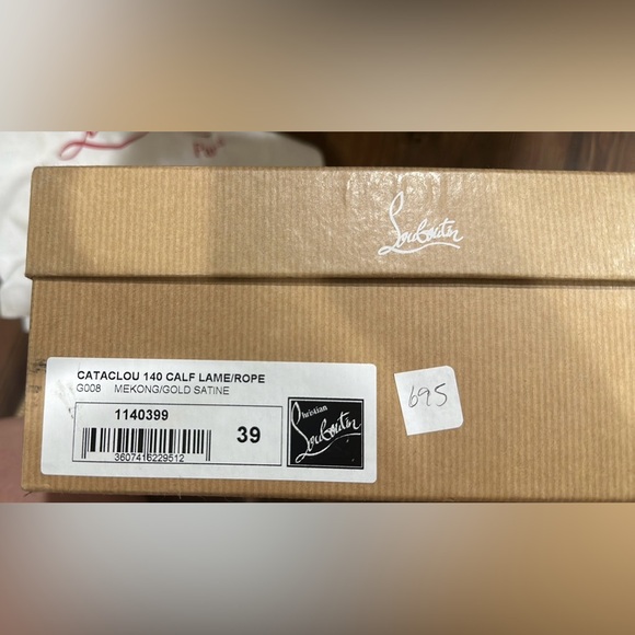 Christian Louboutin Cataclou 140 Calf Lame/Rope - Picture 13 of 13